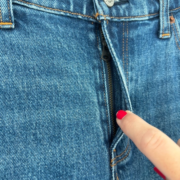 Abercrombie Curve Love 90’s Straight Mid Rise Raw Hem Jeans 8 - Picture 7 of 13
